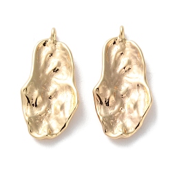 Настоящее золото 18K Латунные подвески, без кадмия, без никеля и без свинца, самородки прелести, реальный 18 k позолоченный, 21x10x2.5 мм, отверстие : 1 мм