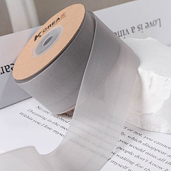 Гейнсборо Полиэфирные ленты, для изготовления аксессуаров для бантиков для волос, подарочная упаковка, светло-серые, 2 дюйм (50 мм), около 10 ярдов (9.14 м) / рулон