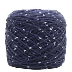 Темно-синий  Шифер Полиэфирная пряжа, твидовая пряжа, для вязания крючком принадлежности, темный сланец синий, 6 мм, около 240.59 ярдов (220 м) / моток