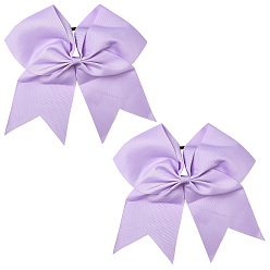 Сливовый 2 резинки для волос, шт., с бантом из полиэстера, резинки для волос для женщин и девочек, слива, внутренний диаметр: 45.5 мм