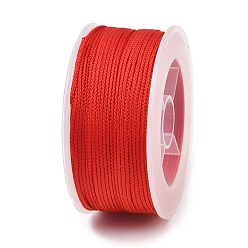 Red Round Nylon Braided Cord, for Jewelry Beading Making, Red, 1.2mm, about 38.28 Yards(35m)/Roll
