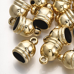 Золотой Уф покрытие абс пластик концы шнура, Торцевые крышки, золотые, 14.5x10 мм, отверстие : 1.8 мм, внутренний диаметр: 8 мм