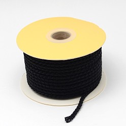 Black Braided Nylon Threads, Black, 3mm, about 21.87 yards(20m)/roll