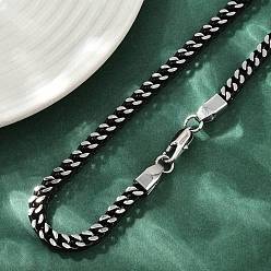 Черный 5мм 304 ожерелья из нержавеющей стали с пшеничной цепочкой для женщин и мужчин, чёрные, 23.78 дюйм (60.4 см)