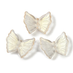 Прозрачный Окрашенные бусины из стекла, бабочка, прозрачные, 20x24.5x6 мм, отверстие : 1.2 мм