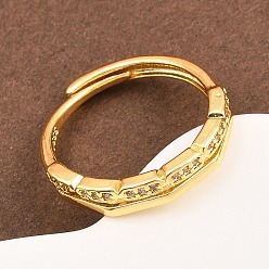 Настоящее золото 18K Манжеты из латуни с микро паве кубический цирконий для женщин, долговечный, стойки покрытие, реальный 18 k позолоченный, 4 мм, регулируемый
