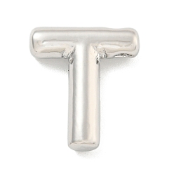 Letter T Стойки обшивки латунные подвески, долговечный, без свинца и без кадмия, буквенное очарование, Письмо T, 21x19x5 мм, отверстие : 3x1.5 мм