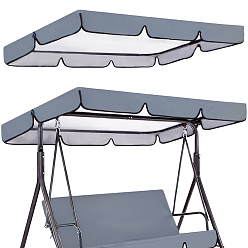 Gray Oxford Cloth Swing Canopy Cover, Sunshade Waterproof Dustproof Cover, Gray, 1950x1250x1mm