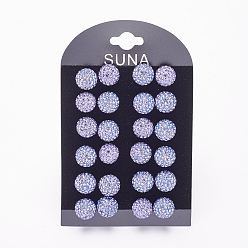 539_Танзанит Подарок для валентина для нее, 925 серьги из стерлингового серебра австрийского хрусталя, мяч серьги, круглые, 539 _tanzanite, 4 мм