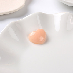 Peachpuff Undurchsichtigen Cabochons, DIY-Schmuckmaterial-Zubehör, Herz, peachpuff, 20x18 mm