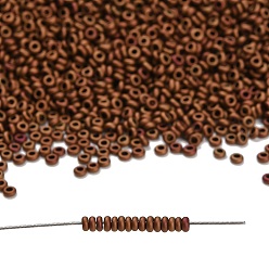 (618) Opaque Frosted Pastel Mudbrick Toho 8/0 полукруглые бусины, японский бисер, (618) матовый непрозрачный сырцовый кирпич в пастельных тонах, 3x1.15 мм, отверстие : 1.2 мм, около 33500шт./фунт(450г)