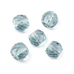 Небесно-голубой Стекло имитация австрийских хрустальных бусин, рондель, граненые, голубой, 10x8 мм, отверстие : 1.6 мм