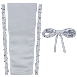 Светло-серый Замена молнии на свадебном платье, атласный корсет с регулируемой посадкой на спине, платье для выпускного вечера со шнуровкой, светло-серый