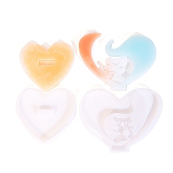 Медведь Силиконовые формы, изготовление ящика для хранения, формы для литья смолы, для уф-смолы, изготовление ювелирных изделий из эпоксидной смолы, медведь, 120~140x128~175x13 мм