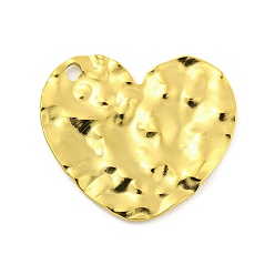 Настоящее золото 18K Ионное покрытие (ip) 304 подвески из нержавеющей стали, , шарма сердца, реальный 18 k позолоченный, 29x31x2 мм, отверстие : 2 мм