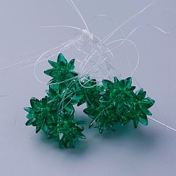 Зеленый Стеклянные бусины тканые, цветок / бенгальский, изготовлен из конских глазных чар, зелёные, 13 мм