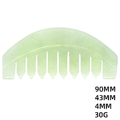 Светло-зеленый Массажные расчески из натурального нефрита, светло-зеленый, 90x43x4 мм