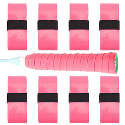 Темно-Розовый Противоскользящая накладка на рукоятку теннисной ракетки для бадминтона из искусственной кожи, лента для захвата ручки, темно-розовыми, 25x0.7 мм, 8 связки