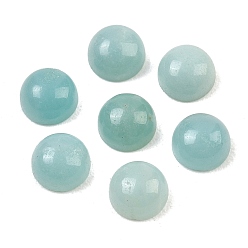 Flower Amazonite Натуральные цветочные кабошоны из амазонита, полукруглый, плоский зад, 6x3.5 мм