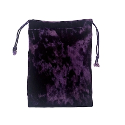 Индиго Бархатные чехлы, сумка для шнурка, прямоугольные, индиговые, 18x13 см