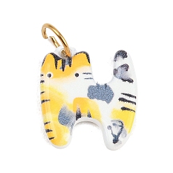 Желтый 304 подвеска из нержавеющей стали, окрашенная распылением, кошачье очарование, реальный 18 k позолоченный, желтые, 15.5x14x2.5 мм, отверстие : 4.5 мм