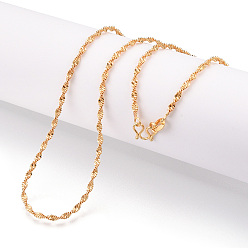 Настоящее золото 18K Латунные ожерелья-змеиные цепочки, с застежками м, реальный 18 k позолоченный, 17.91 дюйм (45.5 см), 2 мм