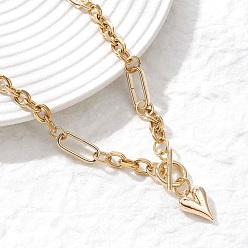 Золотой 304 подвеска в форме сердца из нержавеющей стали или ожерелье для женщин, золотые, 16.14 дюйм (41 см)