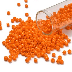 (42D) Opaque Light Orange Тохо 6/0 круглые бусины, японский бисер, (42 d) непрозрачный светло-оранжевый, 4 мм, отверстие : 1.5 мм, Около 840 шт / 50 г
