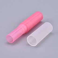 Hot Pink DIY Empty Lipstick Bottle, Lip Gloss Tube, Lip Balm Tube, with Cap, Hot Pink, 8.3x1.5cm, Capacity: 4ml(0.13 fl. oz)