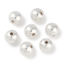 Серебро Пластиковые круглые бусины ccb, серебряные, 7.5x7 мм, отверстие : 1.8 мм