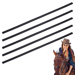 Черный Ремешки из искусственной кожи для изготовления ремней для конской упряжи своими руками., чёрные, 550x14x2.5 мм, отверстие : 1.8 мм