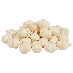 Папайя Оранжевый Незавершенное украшение деревянной витрины, шишка, papayawhip, 35x24 мм