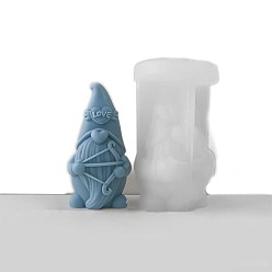 Gnome Силиконовые формы для свечей своими руками, формы для литья смолы, для уф-смолы, изготовление ювелирных изделий из эпоксидной смолы, белые, гном, 64x60x105 мм