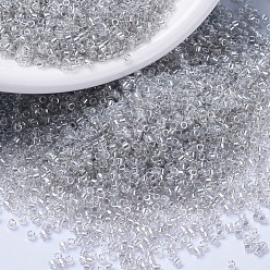 (DB1231) Прозрачный Серо-туманный Блеск Бусины miyuki delica, цилиндр, японский бисер, 11/0, (дБ 1231) прозрачный серый туман, 1.3x1.6 мм, отверстия: 0.8 мм, около 10000 шт / мешок, 50 г / мешок