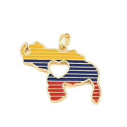 Золотой Латунь эмаль подвески, прелести карты, долговечный, стойки покрытие, без свинца и без кадмия, золотые, 23.5x31.5x2.5 мм, отверстие : 5x3 мм