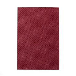 Dunkelrot Kunstleder Stoff, für Bekleidungszubehör, Kreuzmuster, dunkelrot, 30x20x0.1 cm