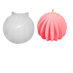 White DIY Candle Silicone Molds, Resin Casting Molds, For UV Resin, Epoxy Resin Jewelry Making, Round, White, 8x6.8cm