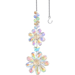 Прозрачный АВ Стеклянные ловцы солнца, подвесные цветочные украшения, создатель радуги, для украшения сада и дома, ясно AB, 308 мм