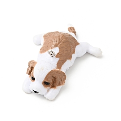 Собака Пластиковые подвески из ПВХ, с платиновыми тоновыми железными петлями, для изготовления брелка, Рисунок собаки, 15x47x34.5 мм, отверстие : 2 мм