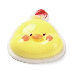 Цыпленок Кабошоны из непрозрачной смолы на тему животных, изготовление ювелирных изделий, цыпленок, 24.5x25.5x10 мм