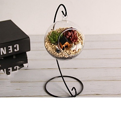 Собака Воздушный террариум с подставкой, подвесной стеклянный шар ваза террариум орнамент дисплей, настольный стеклянный террариум, красочный, 100 мм