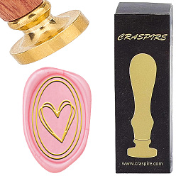 Сердце Наборы штампов для скрапбукинга своими руками, 1золотой цвет поликарбоната, латунная восковая печать, головка штампа с ручкой из поликарбоната, сердце, штамп: 1 мм