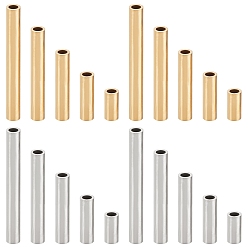 Золотой & Цвет Нержавеющей Стали 60шт 5 стиль 304 бусины из нержавеющей стали, золотые и нержавеющая сталь цвет, 12 шт / стиль