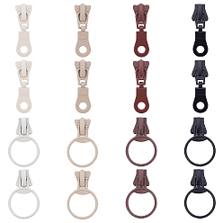 Mixed Color Zinc Alloy Replacement Zipper Sliders, for Luggage Suitcase Backpack Jacket Bags Coat, Mixed Color, 32pcs/box