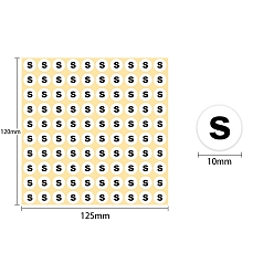 Светло-желтый Самоклеящиеся наклейки из ПВХ (размер s), этикетки размера одежды, светло-желтый, 125x120 мм, наклейка: 10 мм, 100шт / лист