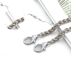 Платина Металлическая ручка-цепочка для сумки, цепочки для сумок ручной работы для аксессуаров для сумок, платина, 1000 мм