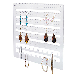 Прозрачный Акриловый настенный держатель для сережек, прямоугольные, прозрачные, 29x37x0.3 см