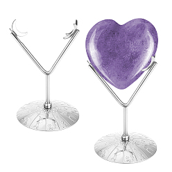 Платина Стенды для демонстрации минералов из лунного железа, для домашнего украшения рабочего стола, платина, 72.5x68x110 мм