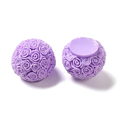 Medium Orchid Opaque Resin Cabochons, Half Round, Medium Orchid, 12x10.5mm
