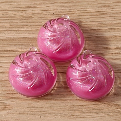 Камелия 10Подвески из полупрозрачной смолы в форме еды, очаровательные булочки с начинкой на пару, камелия, 28x24 мм, 10 шт / комплект